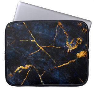 Hintergrund aus blauem Marmor, italienischer Marmo Laptopschutzhülle