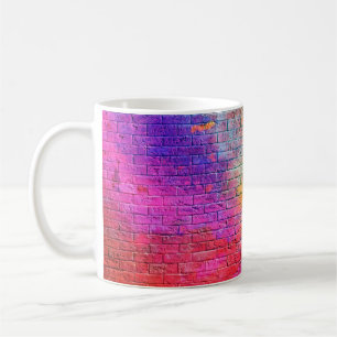 Hintergrund aus farbigen Ziegeln, Farbe, Hintergru Kaffeetasse