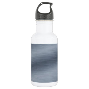 Hintergrund aus gebürstetem Stahl Trinkflasche