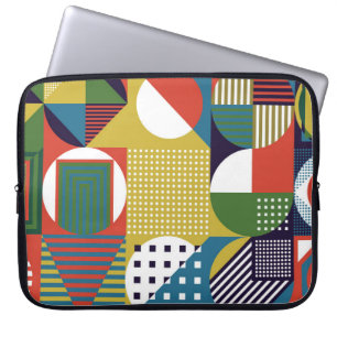 Hintergrund aus geometrischen Formen in einer si Laptopschutzhülle