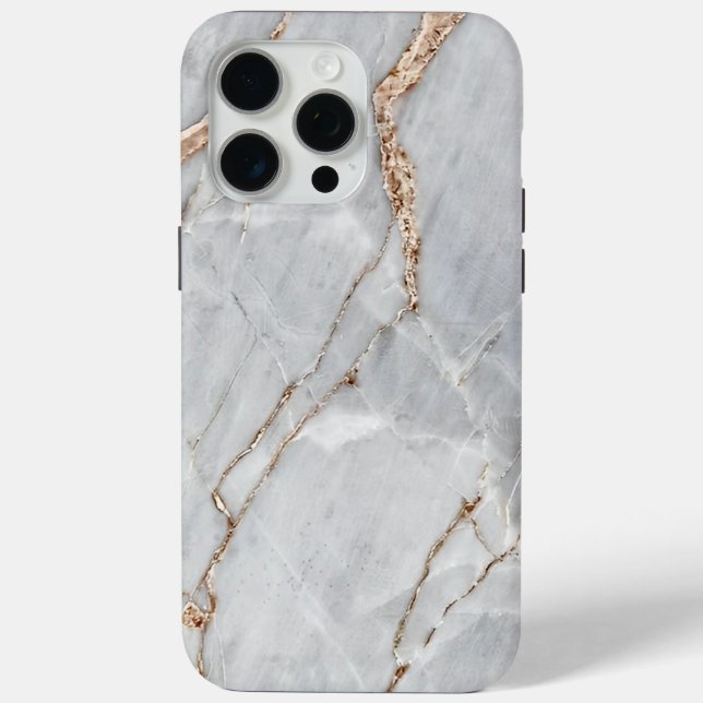 Hintergrund aus grauem Marmor Case-Mate iPhone Hülle (Rückseite)