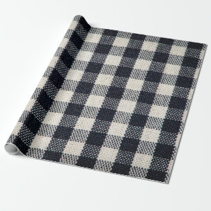 Hintergrund aus kariertem Baumwollstoff. Geschenkpapier