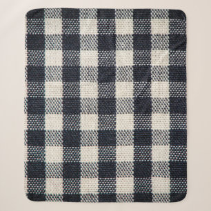 Hintergrund aus kariertem Baumwollstoff. Sherpadecke