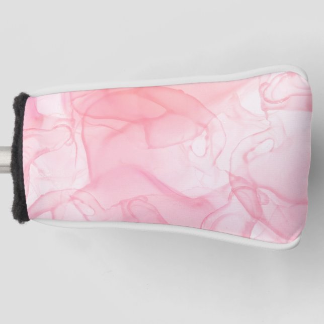 Hintergrund aus rosa Marmor, Hintergrund der flüss Golf Headcover (Vorderseite)