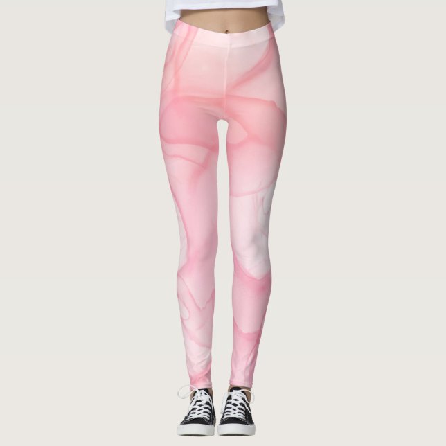 Hintergrund aus rosa Marmor, Hintergrund der flüss Leggings (Vorderseite)