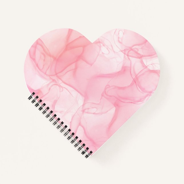 Hintergrund aus rosa Marmor, Hintergrund der flüss Notizbuch (Vorderseite)