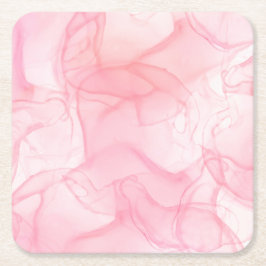 Hintergrund aus rosa Marmor, Hintergrund der flüss Rechteckiger Pappuntersetzer