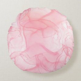Hintergrund aus rosa Marmor, Hintergrund der flüss Rundes Kissen