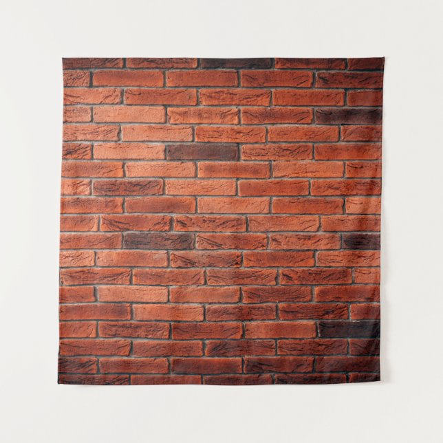 Hintergrund aus rotem Ziegelstein, Wand Wandteppich (Vorderseite)