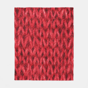 Hintergrund aus roter Strickwolle. Fleecedecke