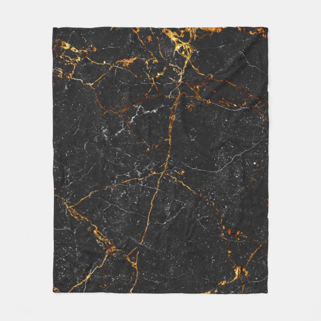 Hintergrund aus schwarzem Marmor, natürlicher Marm Fleecedecke (Vorderseite)