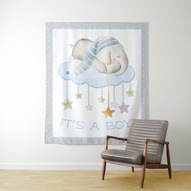 Hintergrund-Banner für die lephatische Babydusche Wandteppich (Beispiel)