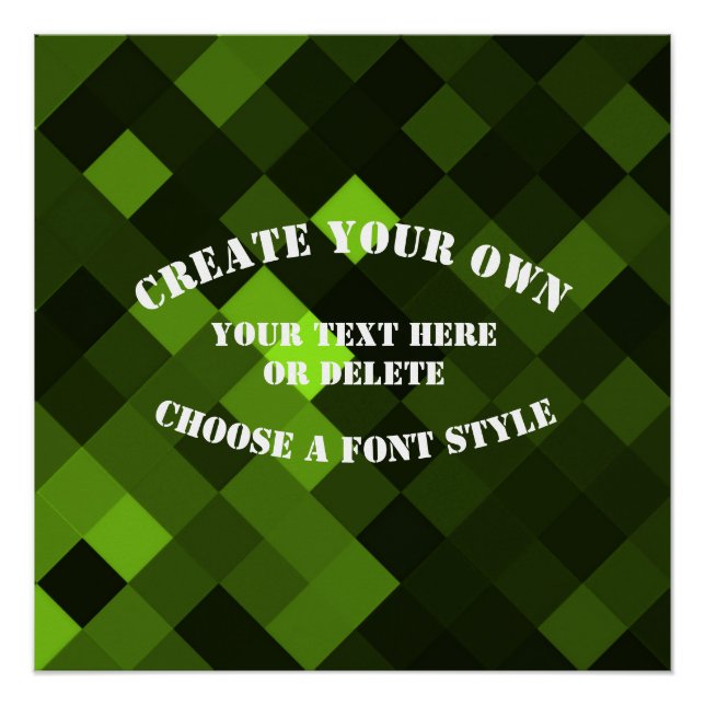 Hintergrund Big Pixel - Lime Green Poster (Vorderseite)