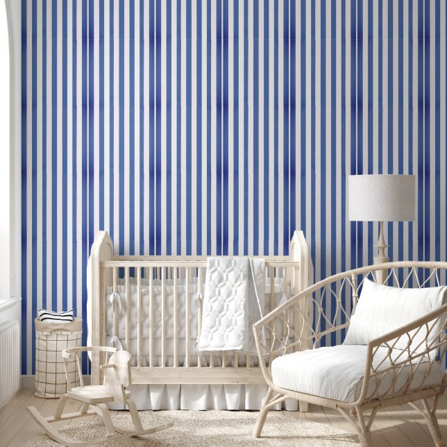 Hintergrund Blau und Weiß Streifen Tapete (Kinder)