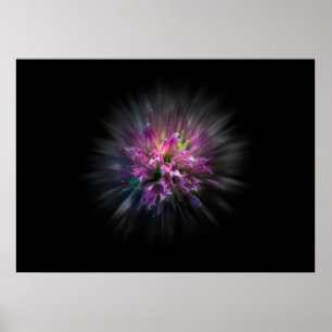 Hintergrund-Blume Nr. 53 Farbflussversion Poster