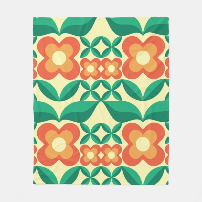 Hintergrund - Blume und Blätter. Nature orn Fleecedecke (Vorderseite)