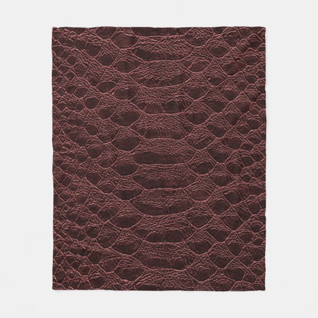 Hintergrund - braune Reptilledertextur - Kroko Fleecedecke (Vorderseite)