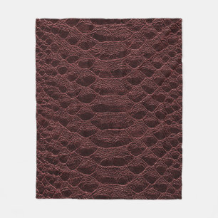 Hintergrund - braune Reptilledertextur - Krokodil Fleecedecke