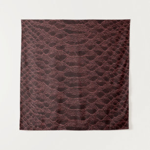 Hintergrund - braune Reptilledertextur - Krokodil Wandteppich