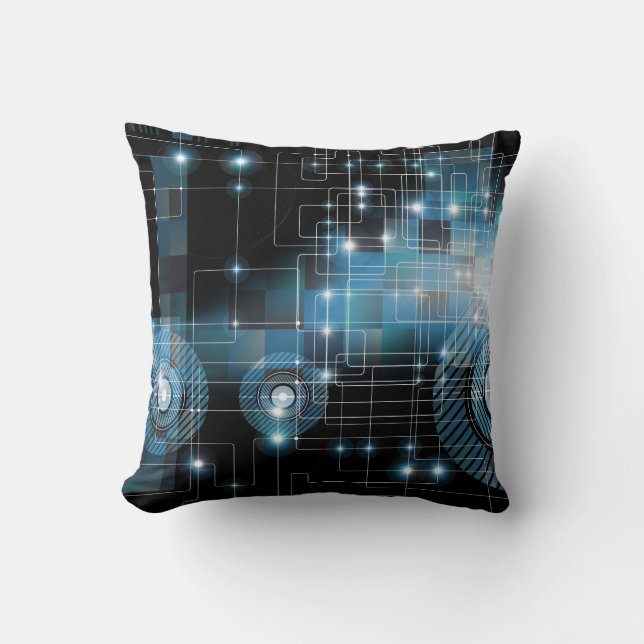 Hintergrund der abstrakten geometrischen Fantasie Kissen (Vorderseite)