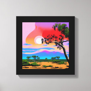 Hintergrund der abstrakten Wüste Leinwanddruck