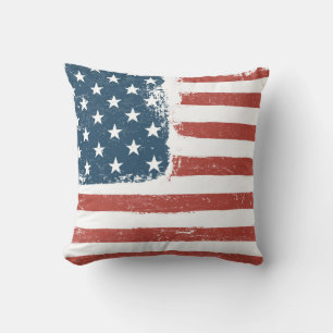 Hintergrund der amerikanischen Flagge. Schnellere Kissen
