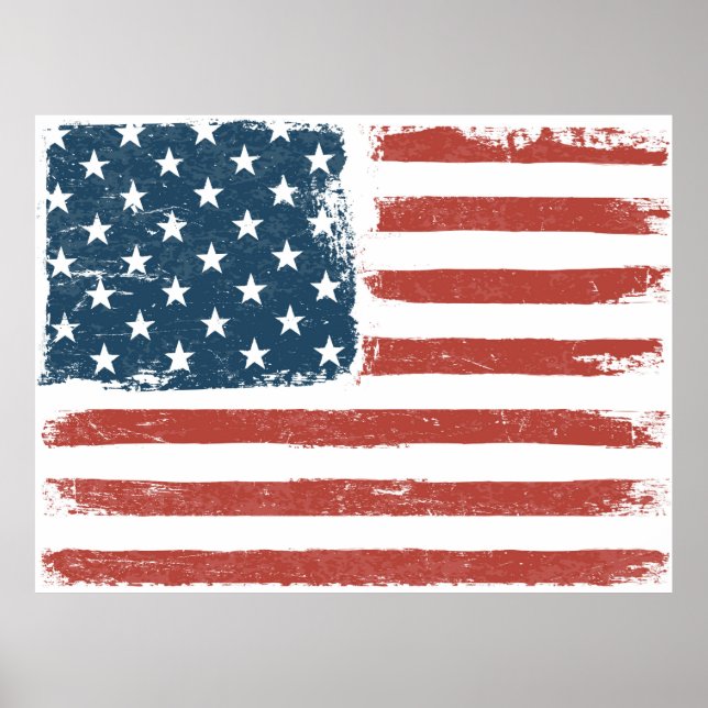 Hintergrund der amerikanischen Flagge. Schnellere  Poster (Vorne)