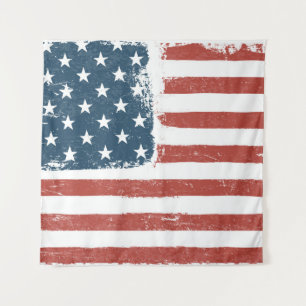 Hintergrund der amerikanischen Flagge. Schnellere Wandteppich