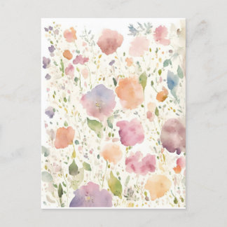 Hintergrund der Aquarellfarben Postkarte