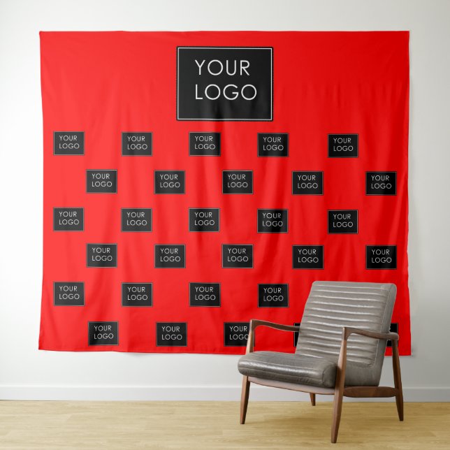 Hintergrund der beruflichen Geschäftslogos Wandteppich (Beispiel (Horizontal))