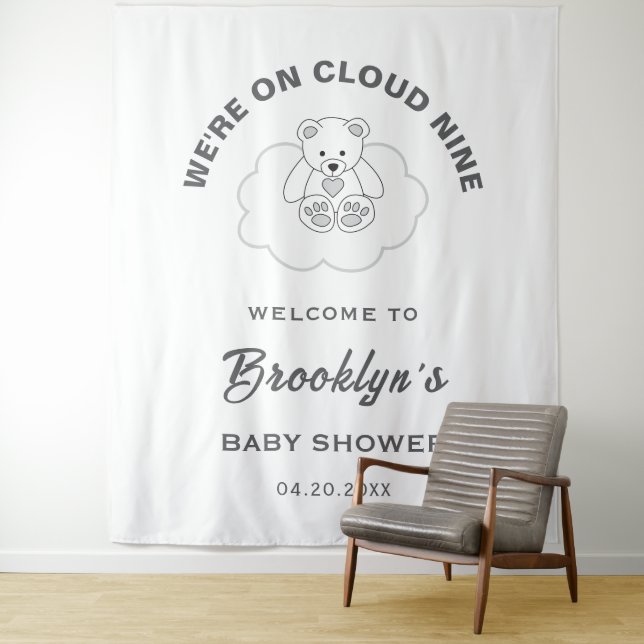 Hintergrund der Cloud Nine Gender Neutral Baby Sho Wandteppich (Beispiel)