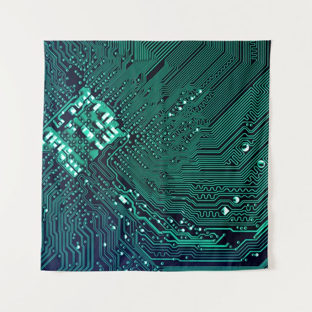Hintergrund der elektronischen Schalttafel, abstra Wandteppich (Vorderseite)