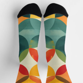 Hintergrund der farbenfrohen transparenten Kreise Socken