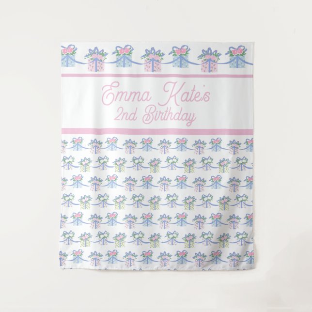 Hintergrund der Geburtstagskassette - Geschenkthem Wandteppich (Vorderseite)