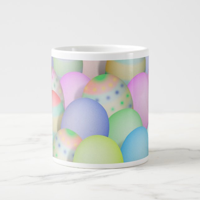 Hintergrund der gefärbten Ostereier Jumbo-Tasse (Vorderseite)
