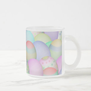 Hintergrund der gefärbten Ostereier Mattglastasse