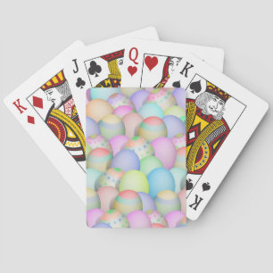 Hintergrund der gefärbten Ostereier Spielkarten