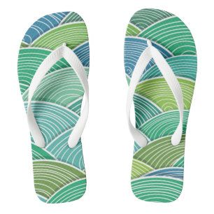 Hintergrund der gekräuselten abstrakten grünen flip flops