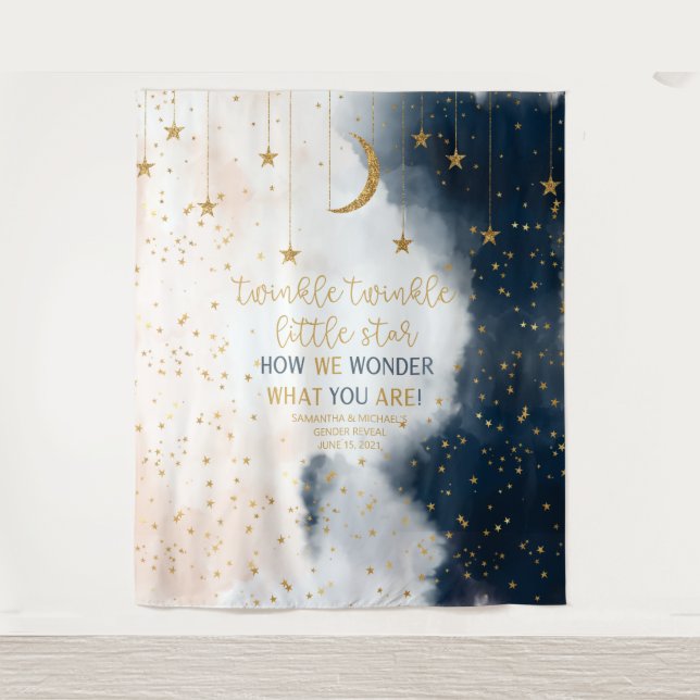 Hintergrund der Geschlechteroffenbarung, Twinkle L Wandteppich (Vorderseite)