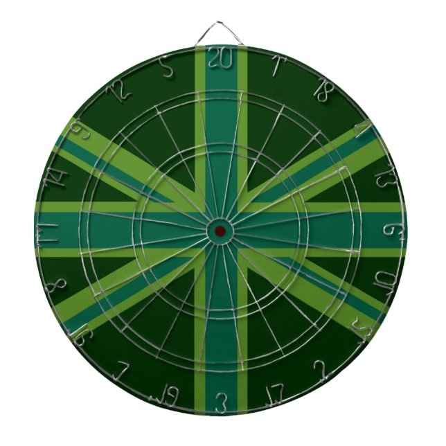 Hintergrund der grünen Aquamarinen Flagge der Unio Dartscheibe (vorne)