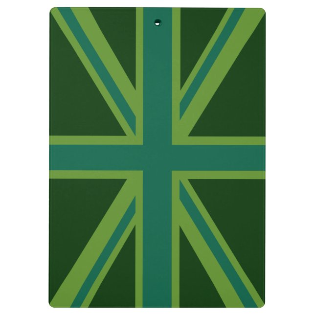 Hintergrund der grünen Aquamarinen Flagge der Unio Klemmbrett (Rückseite)