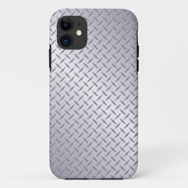 Hintergrund der hellen Stahldiamantplatte Case-Mate iPhone Hülle (Rückseite)