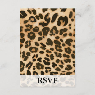Hintergrund der Leopard-Printwerbung RSVP Karte
