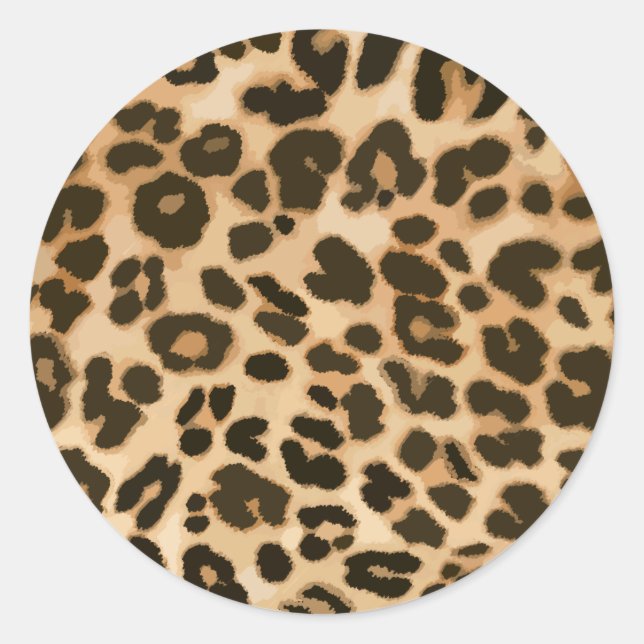 Hintergrund der Leopard-Printwerbung Runder Aufkleber (Vorderseite)
