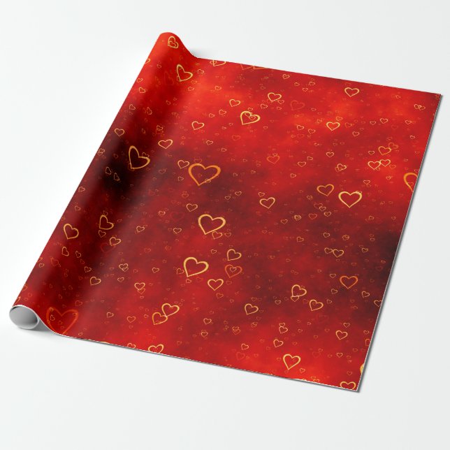 Hintergrund der Liebe Geschenkpapier (Ungerollt)
