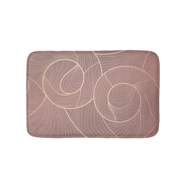 Hintergrund der Luxus Gold Lines Muster Badematte (Vorderseite)