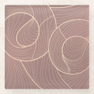 Hintergrund der Luxus Gold Lines Muster Glasuntersetzer
