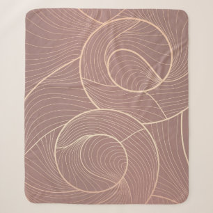 Hintergrund der Luxus Gold Lines Muster Sherpadecke