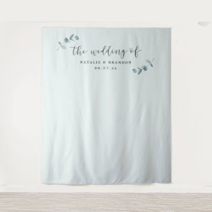Hintergrund der Minimalistischen Eukalyptus-Hochze Wandteppich