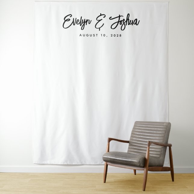 Hintergrund der Minimalistischen Hochzeitsempfehlu Wandteppich (Beispiel)